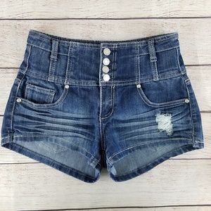 Almost Famous Shorts High Waisted Sz 7 Distressed